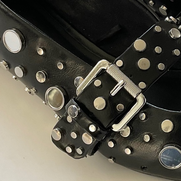 ZARA  Mirrored Black Flat Mary Jane’s Size EU 39 - Picture 6 of 8